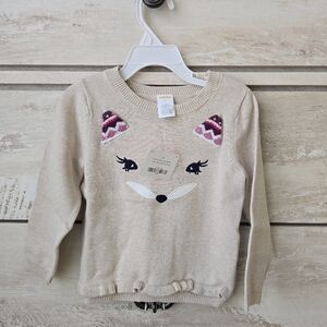 NWT Fox Face Sweater